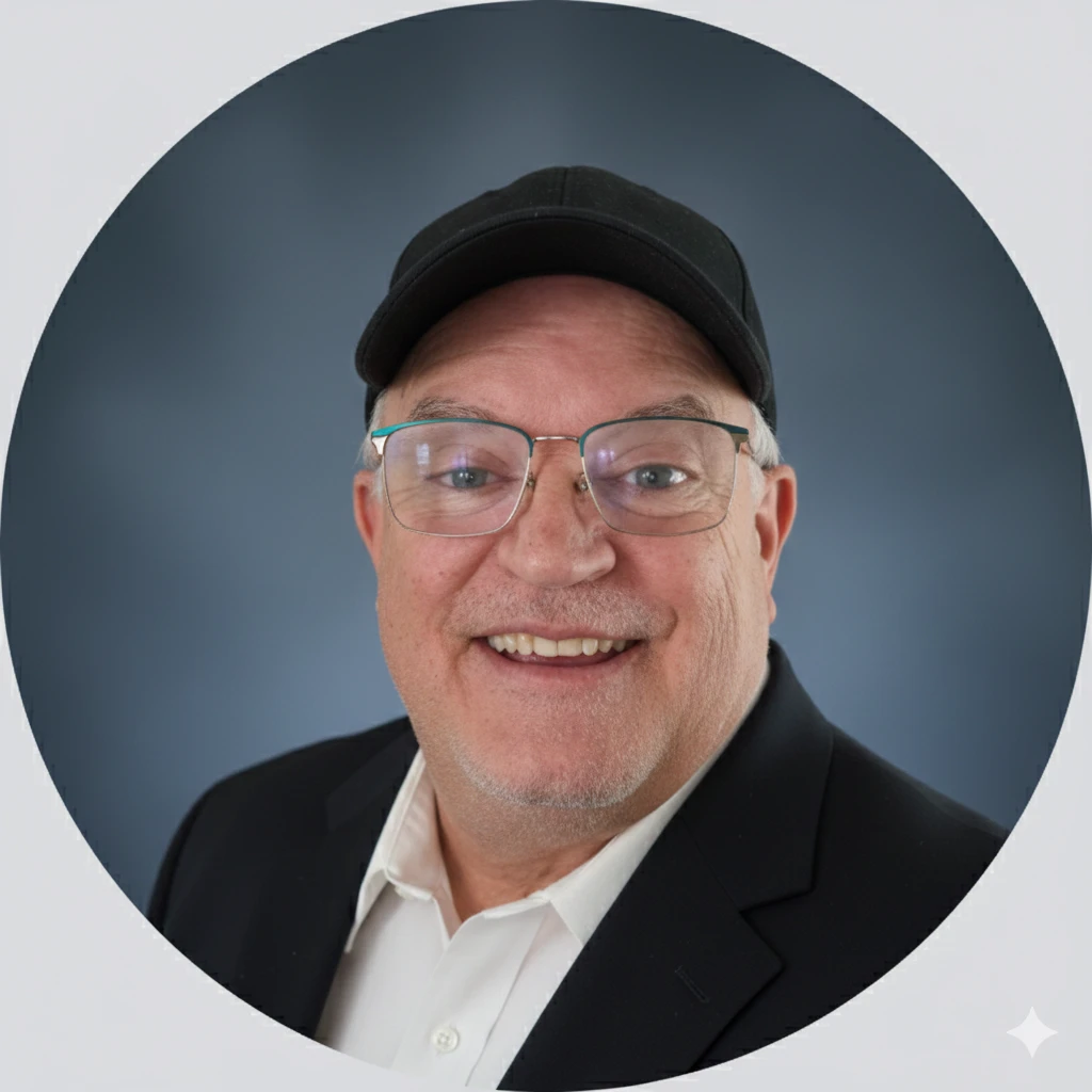 Dave, founder of Digital Marketing With Dave, at his marketing desk in Southwestern Ontario